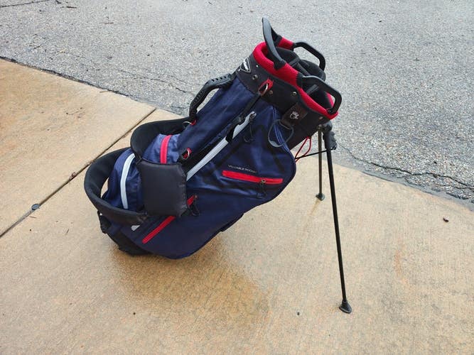 Tour Gear 400 Series Dual Strap Golf Stand Bag Black/Blue/Red Raincover