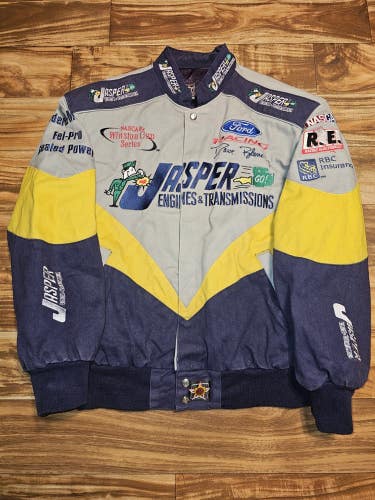 Vintage Jasper Engines Nascar Racing Winston Cup Dave B. JH Design Jacket M/L