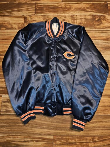 NEW Vintage Chicago Bears 90s Chalkline Satin NFL Sports Vtg Jacket Size Large