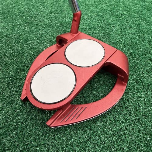 Odyssey O-Works Red 2 Ball FANG Mallet Putter MRH Steel Shaft 34"