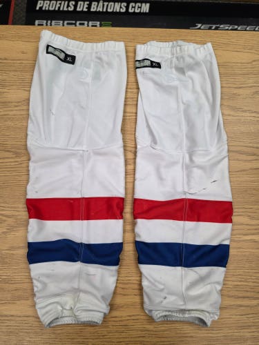 Senior XL CCM White Socks Pro Stock (Used)