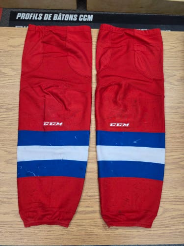 Red Senior Large CCM Socks Pro Stock (Used)