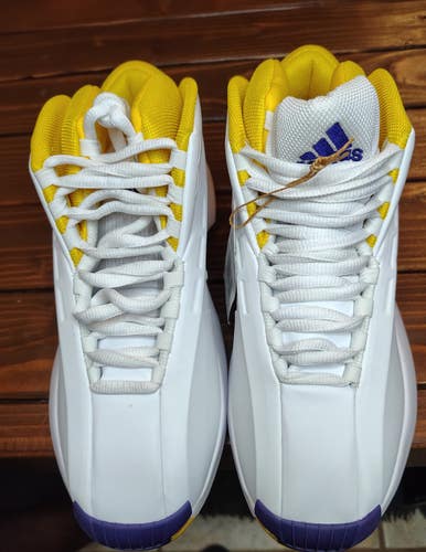 Adidas Crazy 1 - White/Bold Gold/Purple - Men's 9.5