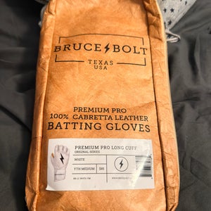 Youth Medium Bruce Bolt Batting Gloves (New)