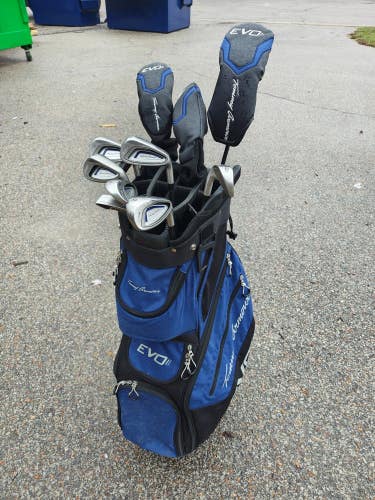 Tommy Armour EVO II Complete 11 Piece Senior Flex Graphite Golf Set Cart Bag