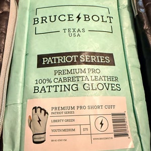Youth Medium Bruce Bolt Batting Gloves (New)