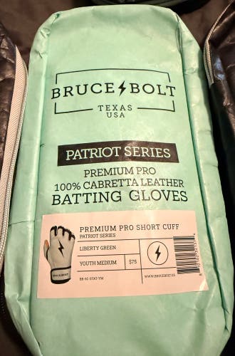 Youth Medium Bruce Bolt Batting Gloves (New)