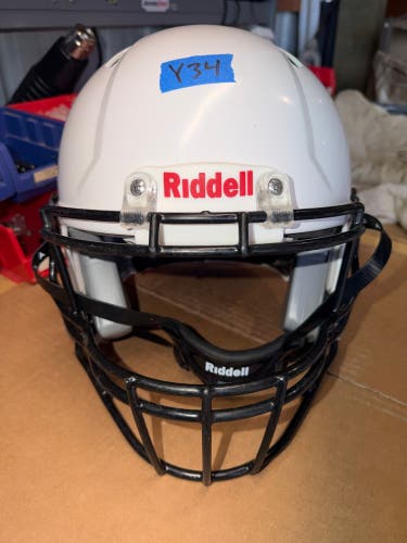 USED RIDDELL SPEED ICON YOUTH HELMET - LARGE - WHITE