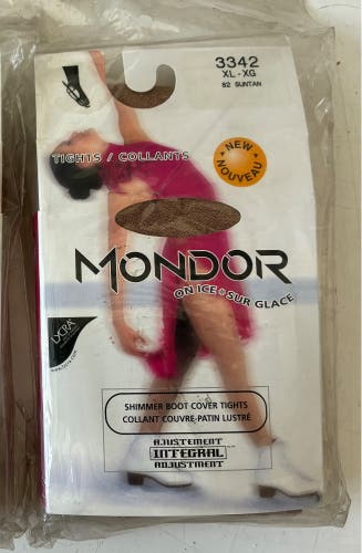 (New) Over-Boot Tights, One Pair Suntan, Size XL