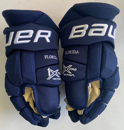 Bauer Vapor 1X Pro Custom Hockey Gloves 14" Navy NHL Pro Stock NHL (9792)