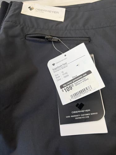 Black Women's Adult Size 18 Obermeyer Sugarbush Ski Pants (New). MSRP $109.99