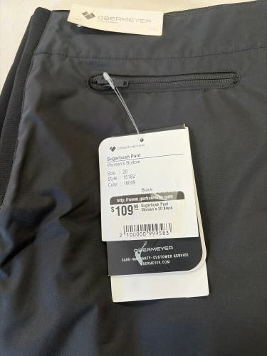 Black Women's Adult Size 20 Obermeyer Sugarbush Ski Pants (New). MSRP $109.99