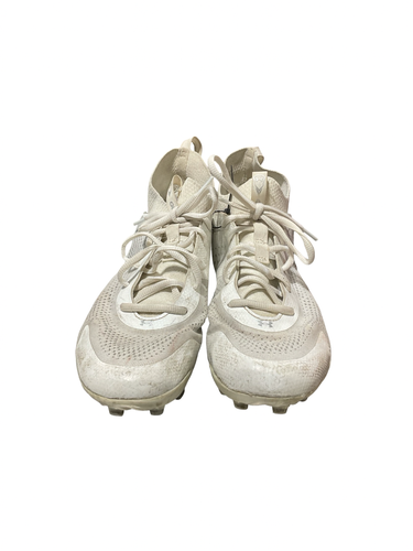 Used Under Armour Adult FB Cleats White Senior 9.5 11834-S000058387