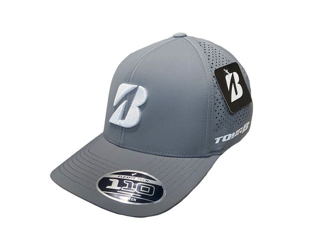 NEW Bridgestone Golf Tour Laser Gray Adjustable Golf Hat/Cap
