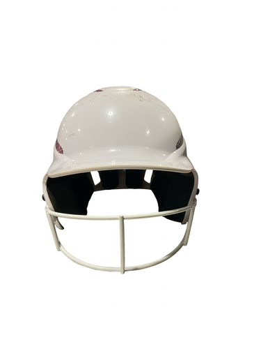 Used RIP-IT 6.5-7 3/8 HELMET WHT Batting Helmet w/Mask White M/L 11834-S000058551