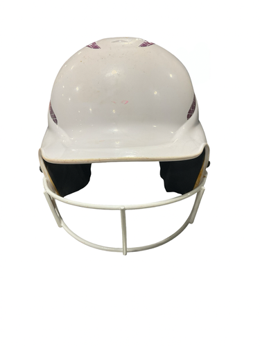 Used RIP-IT 6 - 6 7/8 HELMET Batting Helmet w/Mask White SM 11834-S000058475