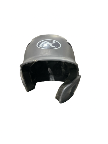 Used Rawlings 6 3/8- 7 1/8 HELMET Batting Helmet No Mask Grey One Size 11834-S000058455