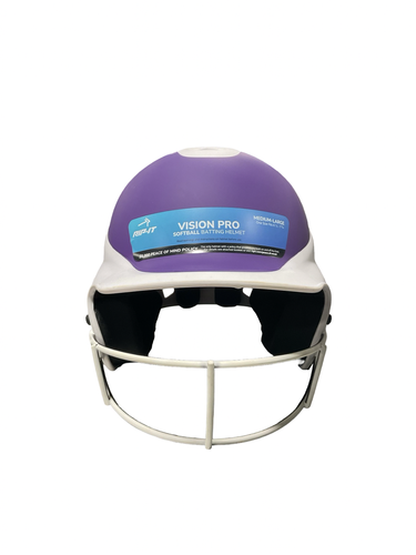 Used RIP-IT 6 1/2 - 7 3/8  PURPLE HELMET Batting Helmet w/Mask White MD 11834-S000058454