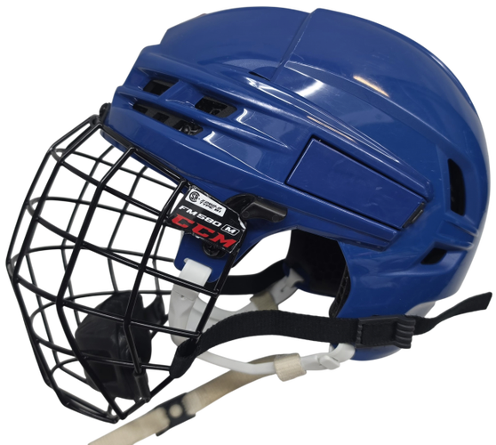 CCM Tacks X Pro Hockey Helmet Pro Stock Large Used With Cage NCAA #23 (16347)