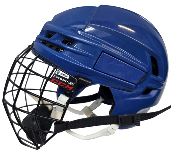 CCM Tacks X Pro Hockey Helmet Pro Stock Large With Cage NCAA #44 Used (16350)