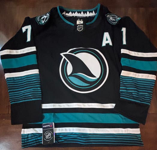 San Jose Sharks Macklin Celebrini #71 Black Jersey Adult Medium (50) NWT