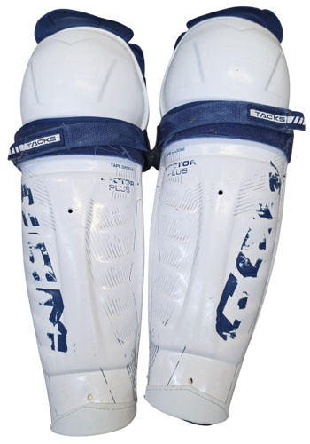 CCM Tacks Vector Pro Shin Guards Pads 15" Pro Stock Used (16369)