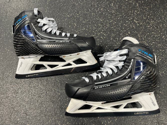 2024 True 2 Piece Hockey Goalie Skates Regular Width Pro Stock 8 (Used)
