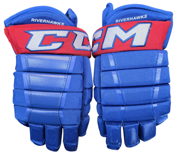 CCM HG97 Pro Stock Custom Hockey Gloves 14" UML Used NCAA (16378)