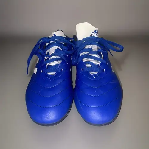 ADIDAS GOLETTO SOCCER CLEATS BLUE WHITE YOUTH SIZE 6Y GW6162 PRE - OWNED