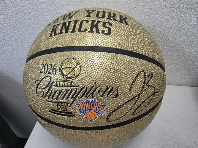 Knicks JALEN BRUNSON Signed Auto Autographed Gold 26 Finals Basketball Fanatics
