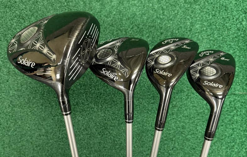 Callaway Solaire Complete Wood/Hybrid Set 1W-3W-4H-5H Right Hand Women's Flex