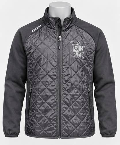 CCM Grand Rapids Griffins (AHL) Quilted Full Zip Jacket Men's Large Black