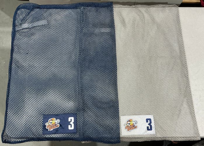 2 Pack Laundry Bag Navy And Grey Greenville Swamp Rabbits Pro Stock (Used) 4207