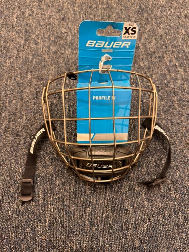 New XS Silver Bauer Full Cage Profile III Facemask