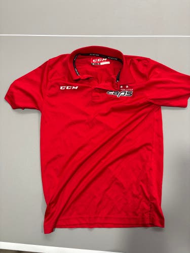 Red CCM Washington Little Capitals golf shirt men’s XS (Used)