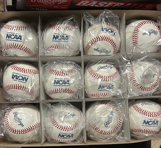 5 Dozen Rawlings Baseballs (New) | FLAT SEAM NCAA Collegiate League