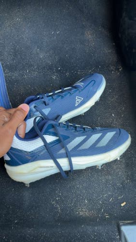 Blue Men's Size M 11.0 (W 12.0) Adult Adidas Adizero Low Top Metal (Used)