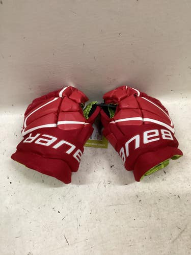 Used Bauer 3X Junior Gloves Red 11" 11725-S000510528