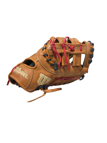 Used Wilson A1000 1ST BASE MITT BB/SB First Base RH Throw Brown 12 1/2" 11834-S000058132
