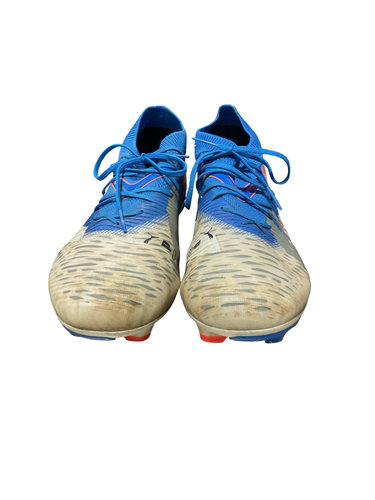Used Puma Soccer Cleats Silver/White/Royal Senior 10.5 11834-S000058303
