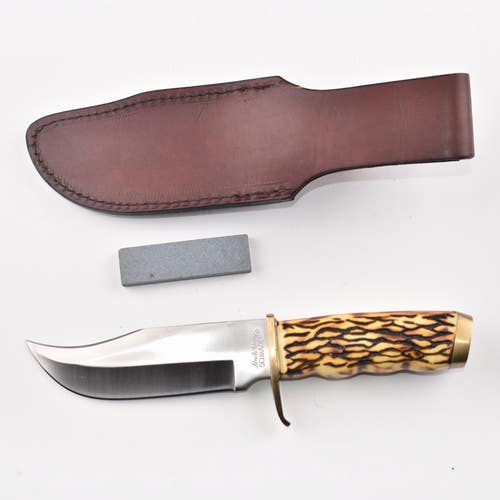 Schrade Uncle Henry Stag Handle Knife with Sheath - #171UH