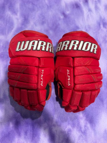 Red Junior Warrior Alpha DX3 Gloves 11" (Used)
