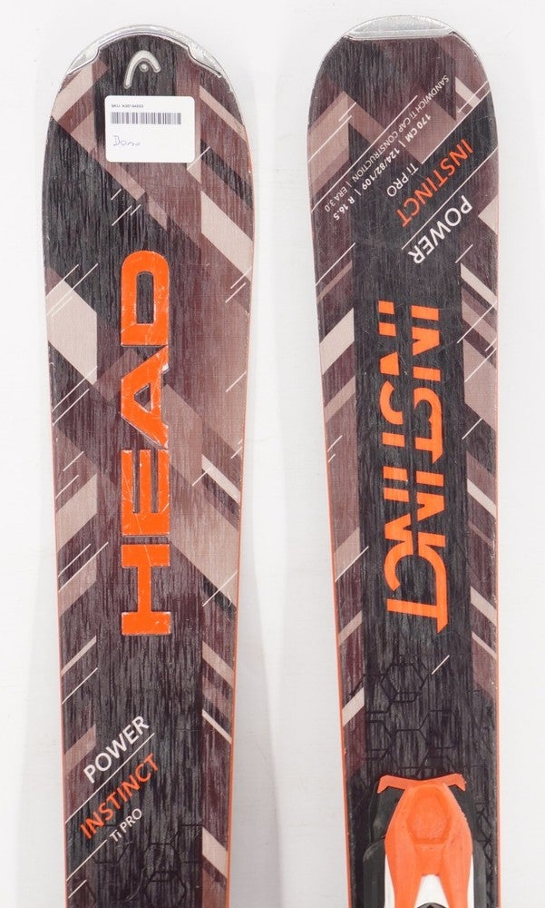 Head Power Instinct Ti Pro 82 Demo Skis with Bindings - 170 cm