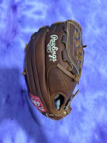 Brown Rawlings Highlight Series RH Pitcher's Baseball Glove 11.5" (Used)