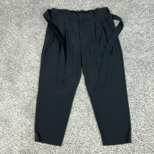Athleta Pants Womens 14 Petite Black Skyline Pant II Belted Paperbag Travel Work