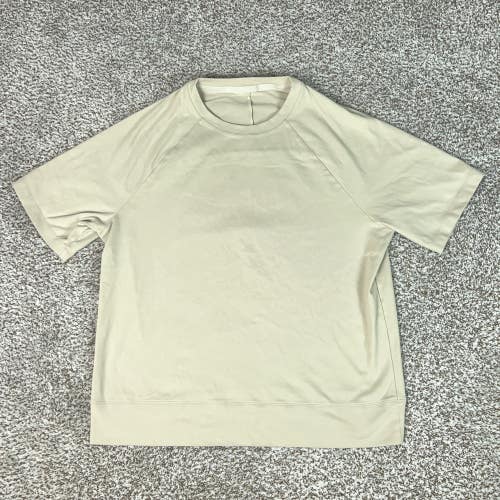 Lululemon Shirt Womens Extra Large Beige Boxy Tee T Minimalist Yoga Gym Basic