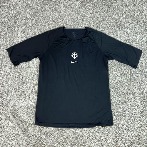 Minnesota Twins Shirt Men Extra Large Blue Nike Dri FIT MLB Baseball Performance