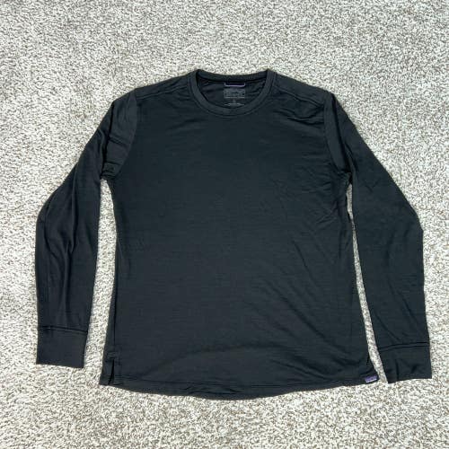 Patagonia Shirt Mens Large Black Capilene Cool Merino Base Layer Hiking Gorp Tee