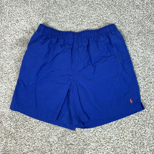 Polo Sport Ralph Lauren Swim Trunks Mens Large Blue Mesh Lined Pony Suit Logo