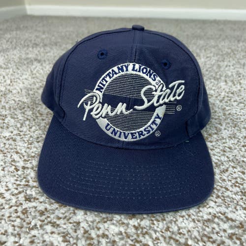 Vintage Penn State Nittany Lions Hat Mens One Size Navy 90s Game Circle Snapback